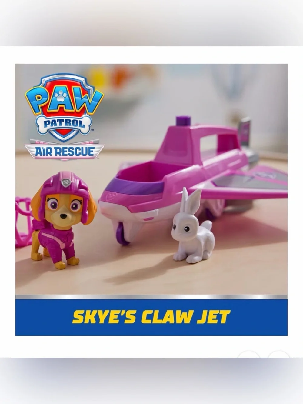 Paw Patrol Skye Pink and Purple Rescue Plane with Figure & Bunny